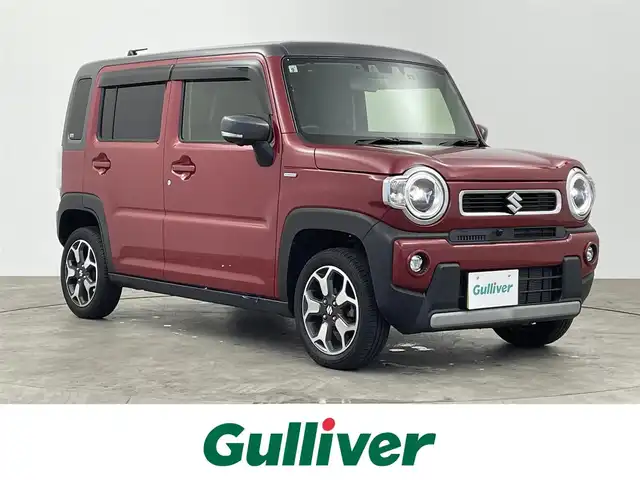 スズキ ハスラー HYBRID X 大分県 2021(令3)年 4.4万km フェニックスレッドパール/ガンメタリック2トーンルーフ 社外８インチナビ/（フルセグＴＶ/Ｂｌｕｅｔｏｏｔｈ/ＣＤ/ＤＶ）/デュアルカメラブレーキサポート/誤発進抑制機能/後退時ブレーキサポート/後方誤発進抑制機能/車線逸脱警報機能/車線逸脱抑制機能/ふらつき警報機能/先行車発信お知らせ機能/アダプティブクルーズコントロール/標識認識機能/ハイビームアシスト/全方位カメラ　/シートヒーター　/ドライブレコーダー　/ＥＴＣ　/純正LEDライト/純正15インチアルミホイール　/フロアマット/横滑り防止/ステアリングリモコン　/電動格納ミラー