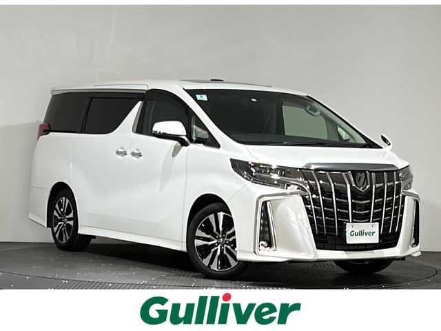 トヨタ アルファード S Cパッケージ 愛媛県 2022(令4)年 2.2万km ホワイトパールクリスタルシャイン ワンオーナー　サンルーフ　純正8型ディスプレイオーディオ　CD DVD Bluetooth　フルセグ　AppleCarPlay　Androidauto USB　純正フリップダウンモニター　バックカメラ　両側パワースライドドア　レーダークルーズコントロール　パワーバックドア　3眼LEDヘッドライト　シートヒーター　ベンチレーション