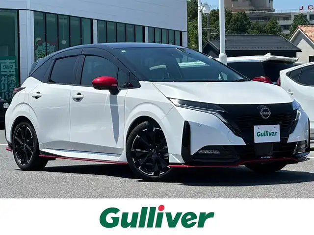 日産 オーラ ニスモ 島根県 2022(令4)年 1.3万km ピュアホワイトパール / スーパーブラック 2トーン 純正ナビ/AM/FM/USB/BT/HDMI/フルセグTV/NISMOエアロ装着車/NISMO仕様ステアリング/NISMO仕様シート/ドライブレコーダー/衝突軽減ブレーキ/車線逸脱防止警報/LEDヘッドライト/全方位カメラ/デジタルインナーミラー/ETC/オートブレーキホールド/純正フロアマット