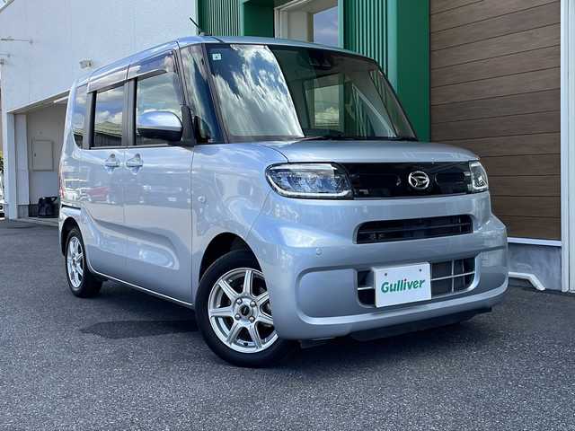 ダイハツ タント X 岐阜県 2021(令3)年 3万km ブライトシルバーメタリック 禁煙車/ワンオーナー/純正ナビ（NMZK-W71D）/AM/FM/CD/DVD/BT/USB/SD/フルセグ/全方位カメラ/衝突軽減ブレーキ/両側パワースライドドア/ロングスライドシート/シートヒーター/純正ドライブレコーダー/ステアリングリモコン/コーナーセンサー/プッシュスタート/スマートキー/オートライト/オートハイビーム/LEDヘッドライト/背面テーブル/サンシェード