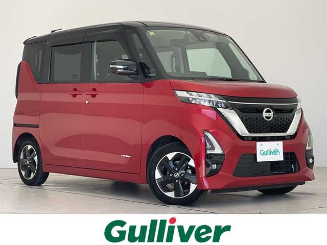 日産 ルークス ハイウェイスター X 愛知県 2020(令2)年 3.9万km 赤 純正9型ナビ　SDカードなし/全方位カメラ/両側パワースライドドア/バックカメラ/コーナーセンサー/純正アルミホイール/LEDヘッドライト/ドライブレコーダー/ステアリングスイッチ/スマートキー/プッシュスタート