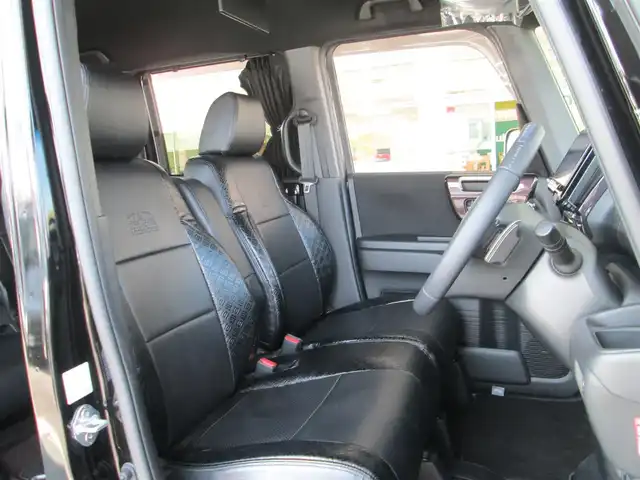 ホンダ Ｎ ＢＯＸ カスタム G L ターボ ホンダセンシング 千葉県 2020(令2)年 2.7万km クリスタルブラックパール 社外9インチナビ、フルセグ/バックカメラ/オーディオ【DVD/CD/BT/USB】/アルパイン９型フリップダウン/両側パワースライドドア/ホンダセンシング/LEDヘッドライト&LEDフォグ/純正15インチアルミホイール/BLITZ車高調（純正車載有り）/ギャルソン革調シートカバー/前席シートヒーター/オートライト/社外ツィーター/ビルトインETC/新車保証書/取扱説明書/スペアキー