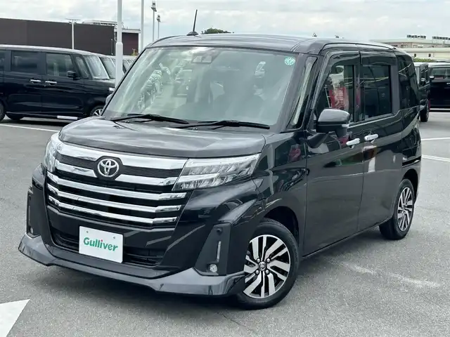 トヨタ ルーミー カスタムG 奈良県 2021(令3)年 2.8万km ブラックマイカメタリック 社外SDナビ　/フルセグ　/ＤＶＤ　/Bluetooth　/バックカメラ　/追従型クルーズコントロール　/ETC　/ドライブレコーダー　/両側パワースライドドア　/社外フロアマット/純正アルミホイール　/衝突被害軽減ブレーキ/横滑り防止装置/レーンキープアシスト　/オートLEDライト/スペアキー1本