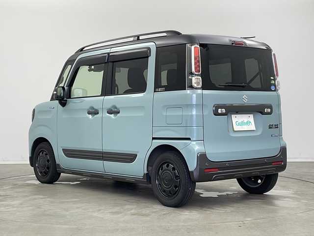 スズキ スペーシア ギア HYBRID XZ 新潟県 2019(平31)年 1.8万km オフブルーメタリック/ガンメタリック2トーンルーフ 純正メーカーOPナビ/・CD/DVD/Bluetooth/iPod/USB/フルセグ/全周囲モニター/衝突被害軽減システム/レーンキープアシスト/純正ビルトインETC/フロントドライブレコーダー/両側パワースライドドア/純正フロアマット/前席シートヒーター/純正LEDヘッドライト/オートライト/オートマチックハイビーム/純正14インチAW夏タイヤ/ABS/横滑り防止機能/リアコーナーセンサー/盗難防止装置/アイドリングストップ/スペアキー