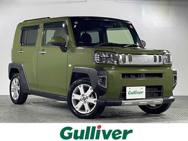 ダイハツ タフト G ターボ 沖縄県 2020(令2)年 4.4万km フォレストカーキメタリック 県外仕入　/禁煙車　/純正７インチナビ/（ＢＴ，フルセグ，ＣＤ／ＤＶＤ，ラジオ，ＵＳＢ）　/パノラマモニター　/レーダークルーズコントロール　/スマートアシスト　/ガラスルーフ　/クリアランスソナー　/ＥＴＣ　/純正ドライブレコーダー/シートヒーター/LEDヘッドライト/純正15インチアルミホイール