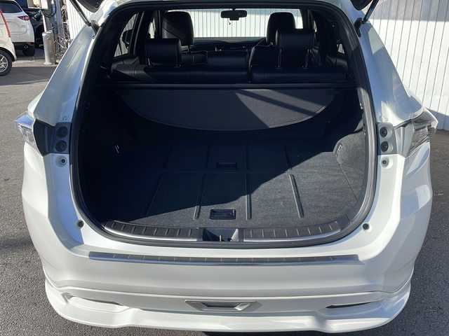 トヨタ ハリアー ハイブリッド エレガンス 長野県 2015(平27)年 7.6万km ホワイトパールクリスタルシャイン ４WD/純正9型ナビフルセグTV/Weds20インチアルミ/社外エアロ/ハーフレザーシート/ドライブレコーダー/プッシュスタート/スマートキー/パワーシート