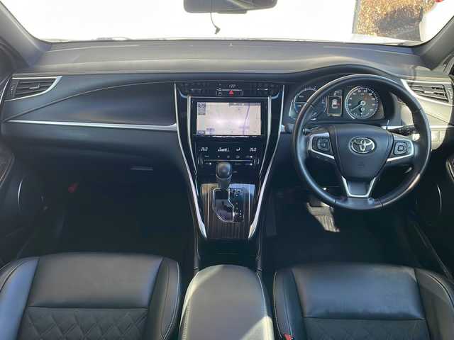 トヨタ ハリアー ハイブリッド エレガンス 長野県 2015(平27)年 7.6万km ホワイトパールクリスタルシャイン ４WD/純正9型ナビフルセグTV/Weds20インチアルミ/社外エアロ/ハーフレザーシート/ドライブレコーダー/プッシュスタート/スマートキー/パワーシート