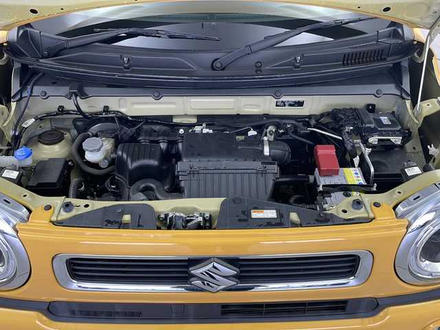 スズキ ハスラー HYBRID X 栃木県 2021(令3)年 2万km アクティブイエロー/ホワイト2トーンルーフ 純正SDナビ/（フルセグ/CD/DVD/AM/FM/BT/SD)/デュアルセンサーブレーキサポート/レーンキープアシスト/コーナーセンサー/ドライブレコーダー/ビルトインETC/前席シートヒーター/ISOFIX/シートバックテーブル/アイドリングストップ/LEDヘッドライト/LEDフォグランプ/オートライト/オートハイビーム/スマートキー/プッシュスタート