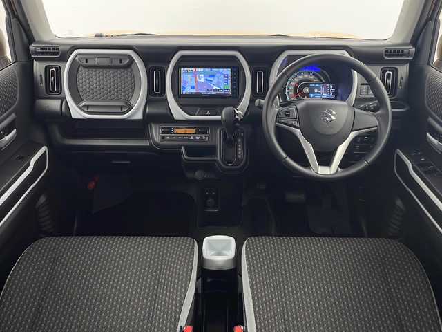 スズキ ハスラー HYBRID X 栃木県 2021(令3)年 2万km アクティブイエロー/ホワイト2トーンルーフ 純正SDナビ/（フルセグ/CD/DVD/AM/FM/BT/SD)/デュアルセンサーブレーキサポート/レーンキープアシスト/コーナーセンサー/ドライブレコーダー/ビルトインETC/前席シートヒーター/ISOFIX/シートバックテーブル/アイドリングストップ/LEDヘッドライト/LEDフォグランプ/オートライト/オートハイビーム/スマートキー/プッシュスタート