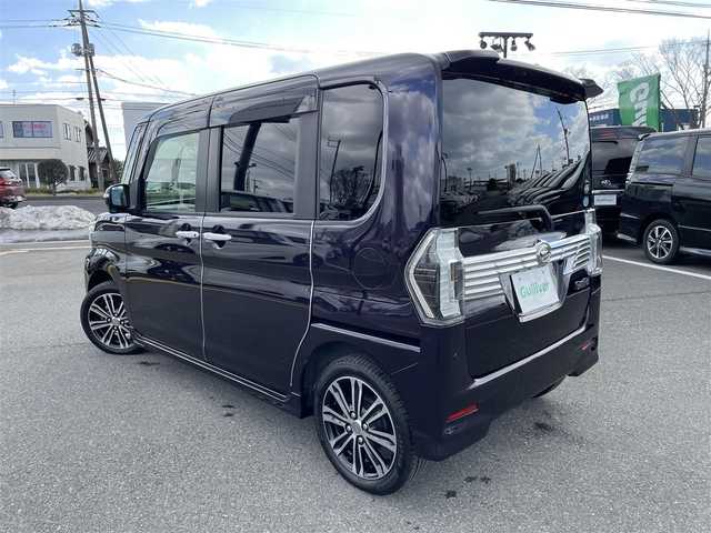 ダイハツ タント カスタム RS トップED SA Ⅲ 鳥取県 2017(平29)年 4.9万km ナイトシャドーパープルクリスタルM ４ＷＤ・ターボ/純正８インチナビ／フルセグ／ＤＶＤ／ＣＤ／ＢＴ/バックカメラ/ドライブレコーダー/スマートアシスト/両側パワースライド/純正１５インチアルミホイール/ＬＥＤヘットライト/フォグライト/プッシュスタート/シートヒーター/エコアイドル/ハーフレザーシート/ウィンカーミラー/フロアマット・バイザー