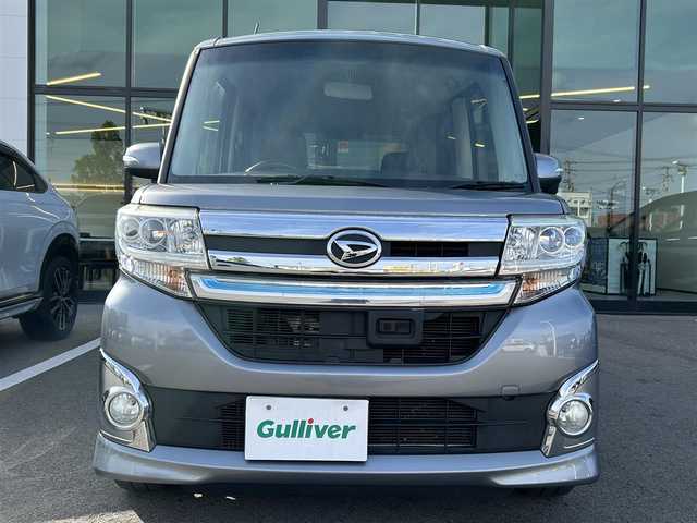 ダイハツ タント カスタム RS トップED SA 愛媛県 2014(平26)年 9.6万km タングステングレーM 禁煙車/登録時走行距離：95826km/ディーラーオプション純正ナビ/CD/DVD/ワンセグTV/バックカメラ/社外ETC/衝突被害軽減システム/横滑り防止装置/LEDヘッドライト/フォグランプ/オートライト/オートマチックハイビーム/両側パワースライドドア/エンジンスタートボタン/スマートキー/純正フロアマット