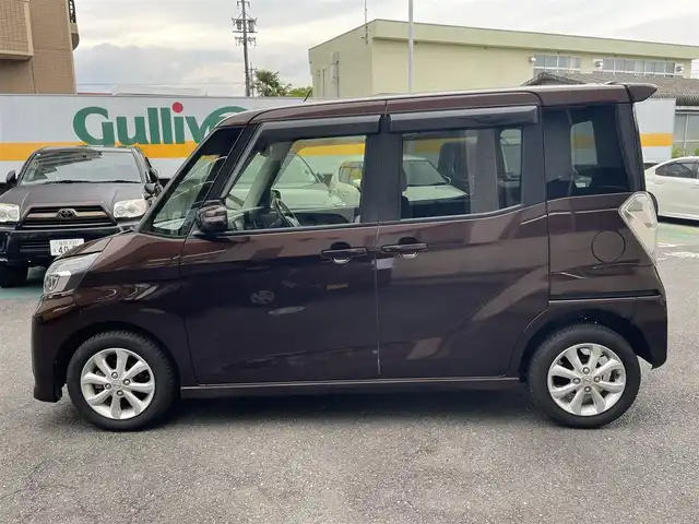日産 デイズ ルークス ハイウェイスター Xターボ 静岡県 2017(平29)年 4.7万km モカブラウンP 社外ナビ/フルセグTV/DVD/CD/BT/SD/MSV/全方位カメラ/片側電動スライドドア/衝突軽減ブレーキ/オートハイビーム/LEDヘッドライト/前方ドライブレコーダー/ETC/純正14インチAW/スマートキー×2/保証書/取扱説明書/R7点検記録簿有
