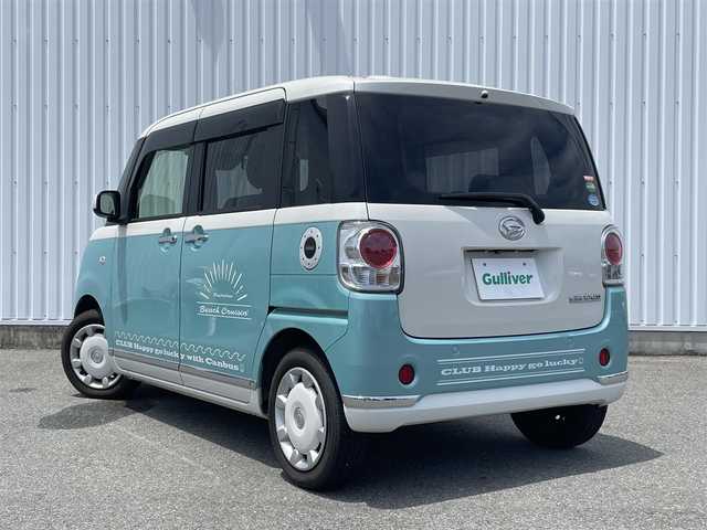 ダイハツ ムーヴ キャンバス X メイクアップ SA Ⅲ 福岡県 2018(平30)年 3.1万km パールホワイトⅢ/ファインミントメタリック 2トーン スマートアシストIII　社外ナビ（ＣＮ－Ｅ３００Ｄ）　Ｂカメラ　社外前後ドラレコ　ＥＴＣ　Ｂｌｕｅｔｏｏｔｈ　衝突軽減ブレーキ　アイドリングストップ　オートマチックハイビーム　スマートキー　純正シートカバー　オートライト 純正ステッカー　ワンオーナー