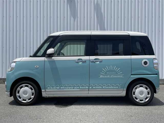 ダイハツ ムーヴ キャンバス X メイクアップ SA Ⅲ 福岡県 2018(平30)年 3.1万km パールホワイトⅢ/ファインミントメタリック 2トーン スマートアシストIII　社外ナビ（ＣＮ－Ｅ３００Ｄ）　Ｂカメラ　社外前後ドラレコ　ＥＴＣ　Ｂｌｕｅｔｏｏｔｈ　衝突軽減ブレーキ　アイドリングストップ　オートマチックハイビーム　スマートキー　純正シートカバー　オートライト 純正ステッカー　ワンオーナー