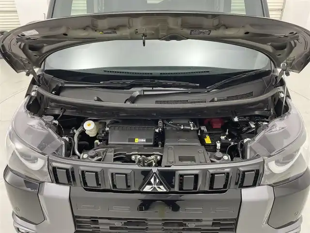 三菱 デリカミニ T プレミアム 茨城県 2025(令7)年 0.1千km アメジストブラック 届済未使用車/純正9型DA/全周囲カメラ/デジタルインナーミラー/リヤサーキュレーター（プラズマクラスター付）/衝突被害軽減ブレーキ/車線逸脱抑制装置/レーダークルーズコントロール/オートマチックハイビーム/クリアランスソナー/両側電動スライドドア/ハーフレザーシート/シートヒーター/ステアリングヒーター/純正15インチAW/LEDヘッドライト/スマートキー