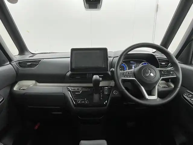 三菱 デリカミニ T プレミアム 茨城県 2025(令7)年 0.1千km アメジストブラック 届済未使用車/純正9型DA/全周囲カメラ/デジタルインナーミラー/リヤサーキュレーター（プラズマクラスター付）/衝突被害軽減ブレーキ/車線逸脱抑制装置/レーダークルーズコントロール/オートマチックハイビーム/クリアランスソナー/両側電動スライドドア/ハーフレザーシート/シートヒーター/ステアリングヒーター/純正15インチAW/LEDヘッドライト/スマートキー
