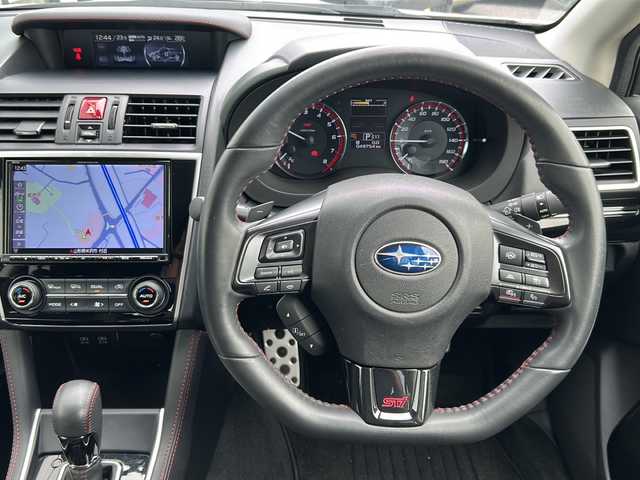 スバル レヴォーグ 2．0STIスポーツアイサイト ブラックセレ 山形県 2019(令1)年 5万km クリスタルホワイトP 4WD/衝突被害軽減システム/STIエアロ/レーダークルーズコントロール/アイサイト/BSM/社外SDナビ/（Bluetooth/CD/DVD/フルセグ)/ハーフレザーシート/電動パーキングブレーキ/ステアリングスイッチ/パドルシフト/DN席パワーシート/シートメモリ/DN席シートヒーター/スマートリヤビューミラー/ビルトインETC/テレビキャンセラー/純正アルミホイール/純正フロアマット/電動格納ミラー/ウィンカーミラー/スマートキー