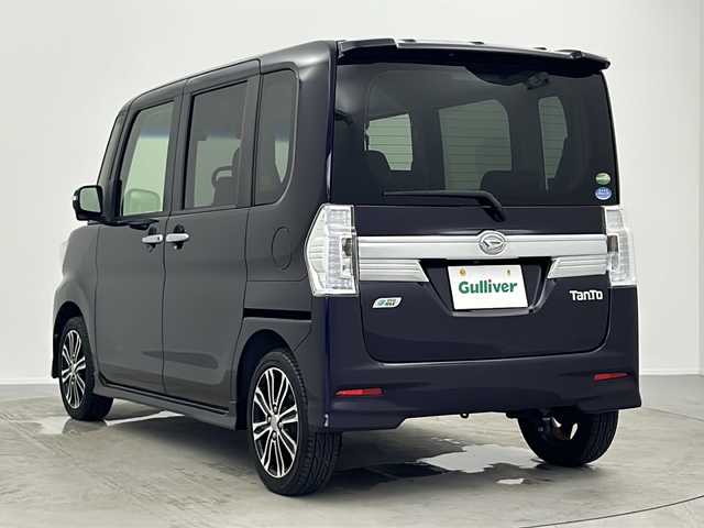ダイハツ タント カスタム RS SA 大阪府 2013(平25)年 5.9万km ナイトシャドーパープルクリスタルM スマートアシスト/社外ナビ/   TV/CD/DVD/Bluetooth/USB/バックモニター/両側パワースライドドア/前方ドライブレコーダー/アイドリングストップ/ステアリングスイッチ/純正15インチアルミホイール/プッシュスタート/スマートキー/ＥＴＣ/LED/禁煙車