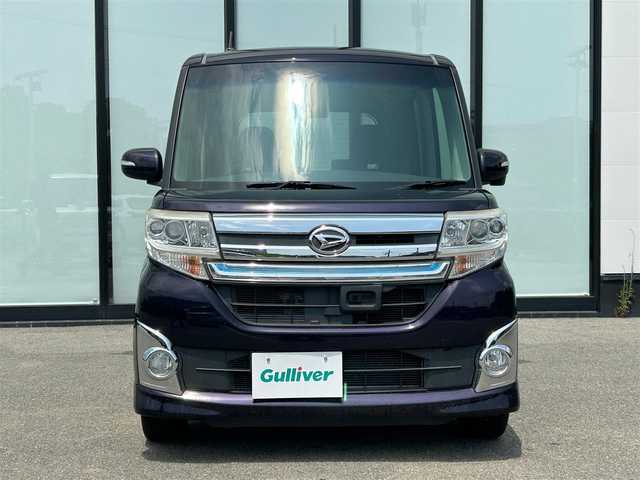 ダイハツ タント カスタム RS SA 大阪府 2013(平25)年 5.9万km ナイトシャドーパープルクリスタルM スマートアシスト/社外ナビ/   TV/CD/DVD/Bluetooth/USB/バックモニター/両側パワースライドドア/前方ドライブレコーダー/アイドリングストップ/ステアリングスイッチ/純正15インチアルミホイール/プッシュスタート/スマートキー/ＥＴＣ/ＬＥＤ/禁煙車