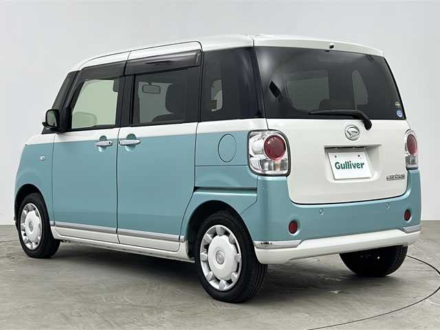 ダイハツ ムーヴ キャンバス X LTD メイクアップ SA Ⅲ 鹿児島県 2018(平30)年 3.5万km パールホワイトⅢ/ファインミントメタリック 2トーン 純正SDナビ【NMZK-W68D】/フルセグテレビ/Bluetooth/CD/DVD/FM/AM/スマートアシスト/両側パワースライドドア/LEDヘッドライト/純正ドアバイザー/純正フロアマット/オートライト/オートハイビーム/フォグライト/スペアキー