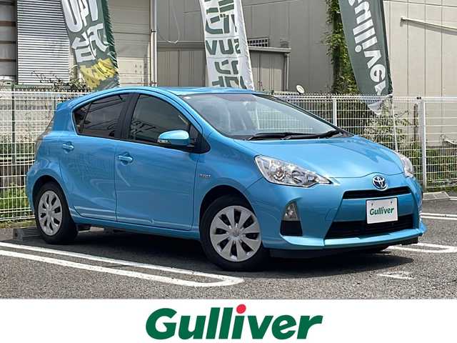 トヨタ アクア S 兵庫県 2014(平26)年 4.1万km クールソーダメタリック 純正SDナビ/フルセグTV/Bluetooth/バックカメラ/プッシュスタート/スマートキー×２/ETC/オートライト/取扱説明書