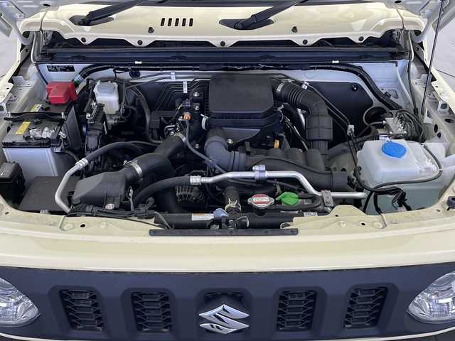 スズキ ジムニー XC 栃木県 2023(令5)年 0.1万km シフォンアイボリーM スズキセーフティサポート/・衝突軽減ブレーキ/・レーンアシスト/・オートマチックハイビーム/ダウンヒルアシスト/クルーズコントロール/アイドリングストップ/前席シートヒーター/トランスファーレバー/LEDヘッドライト/フォグランプ/ヘッドライトウォッシャー/オートライト/ステアリングスイッチ/電動格納ミラー/オートエアコン