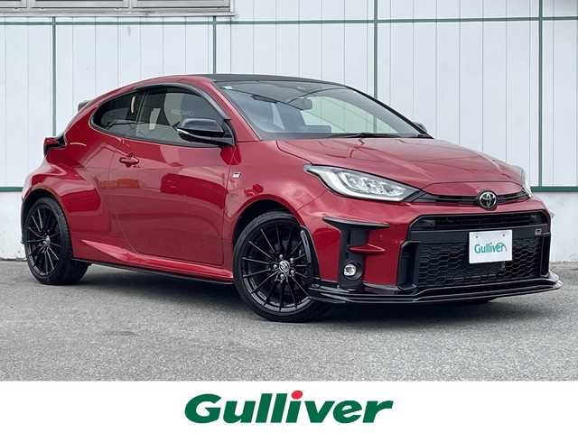 トヨタ ＧＲヤリス RS 山梨県 2021(令3)年 4.1万km エモーショナルレッドⅡ カーボン調ルーフ/運転席RECARO製シート/純正ディスプレイオーディオ/Bluetooth接続/バックカメラ/ETC/前席シートヒーター/ステアリングヒーター/パドルシフト/レーダークルーズコントロール/スペアキー1本/取扱説明書/保証書