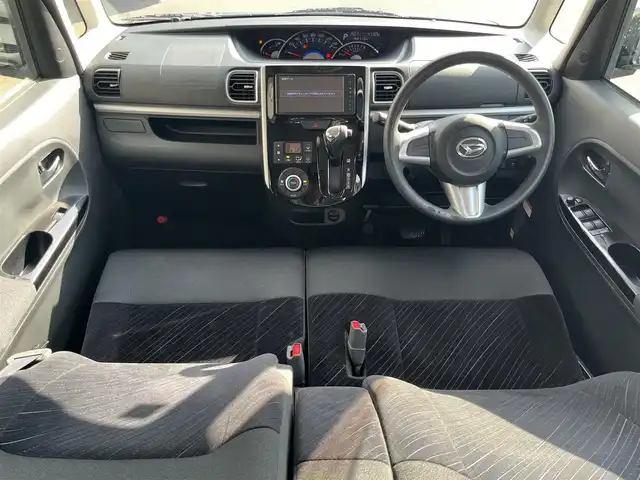 ダイハツ タント カスタム X SA 福島県 2013(平25)年 4.8万km タングステングレーM 純正ナビ/CD.DVD.Bluetooth.フルセグ/スマートアシスト/・低速域衝突回避支援ブレーキ機能/・誤発進抑制制御機能/・先行車発進お知らせ機能/・VSC/TRC/オートライト/LEDヘッドライト/アイドリングストップ/両側パワースライドドア/プッシュスタート/スマートキー