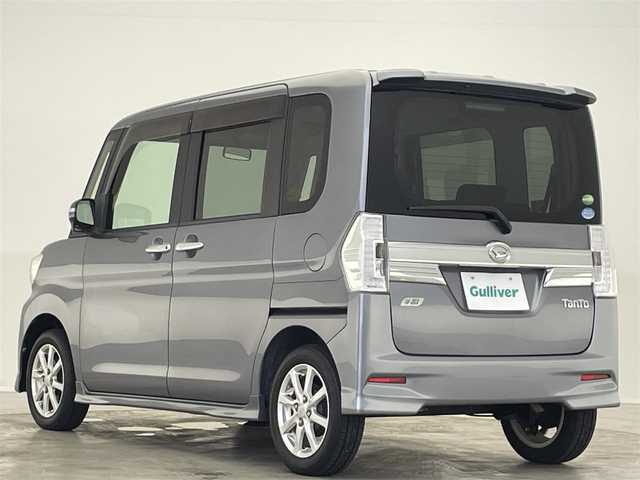 ダイハツ タント カスタム X SA 茨城県 2013(平25)年 4.8万km タングステングレーM 【(株)IDOMが運営する【じしゃロン水戸店】の自社ローン対象車両になります。こちらは現金ご利用時の価格です。自社ローンご希望の方は別途その旨お申付け下さい。】/純正ナビ/CD.DVD.Bluetooth.フルセグ/スマートアシスト/・低速域衝突回避支援ブレーキ機能/・誤発進抑制制御機能/・先行車発進お知らせ機能/・VSC/TRC/オートライト/LEDヘッドライト/アイドリングストップ/両側パワースライドドア/プッシュスタート/スマートキー