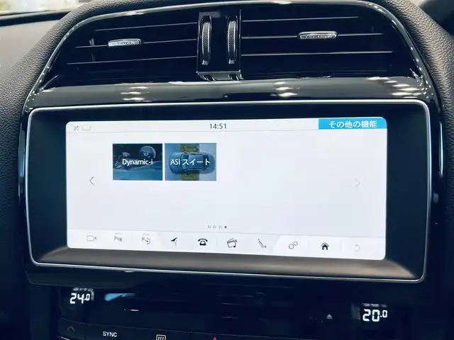 ジャガー Ｆペース プレステージ 大阪府 2018(平30)年 4.3万km 青 サンルーフ/MERIDIANサウンド/純正ナビ/TV/360度カメラ/純正19インチAW/LEDヘッドライト/ACC/ブラインドスポット/クリアランスソナー/電動リアゲート/ルーフレール/レザーシート/パワーシート/Dシートメモリ/シートヒーター/パドルシフト