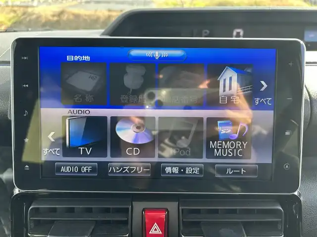 ダイハツ タント カスタム RS 富山県 2021(令3)年 7.9万km レーザーブルークリスタルシャイン 4WD/純正SDナビ/(AM/FM/CD/DVD/USB/ipod)/フルセグTV/カメラ(バック、全方位）/Bluetooth/クルーズコントロール/衝突軽減システム/コーナーセンサー/レーンキープアシスト/オートマチックハイビーム/横滑り防止装置/盗難防止装置/両側パワースライドドア/ドライブレコーダー/ビルトインETC/ハーフレザーシート/シートヒーター　運転席+助手席/純正AW/LEDライト/フォグランプ/アイドリングストップ/スマートキー×2/取扱説明書/保証書