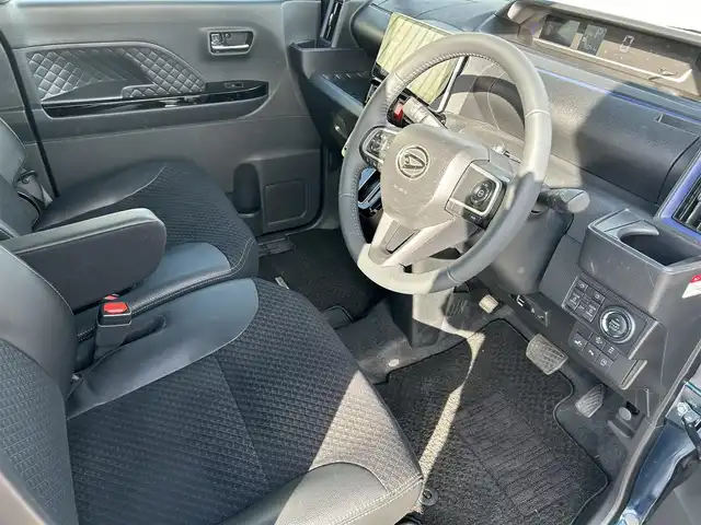 ダイハツ タント カスタム RS 富山県 2021(令3)年 7.9万km レーザーブルークリスタルシャイン 4WD/純正SDナビ/(AM/FM/CD/DVD/USB/ipod)/フルセグTV/カメラ(バック、全方位）/Bluetooth/クルーズコントロール/衝突軽減システム/コーナーセンサー/レーンキープアシスト/オートマチックハイビーム/横滑り防止装置/盗難防止装置/両側パワースライドドア/ドライブレコーダー/ビルトインETC/ハーフレザーシート/シートヒーター　運転席+助手席/純正AW/LEDライト/フォグランプ/アイドリングストップ/スマートキー×2/取扱説明書/保証書