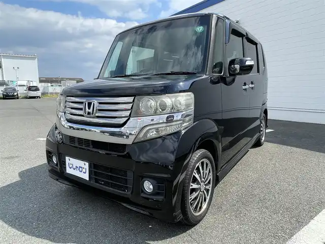 ホンダ Ｎ ＢＯＸ カスタム G ターボパッケージ 熊本県 2012(平24)年 9.8万km クリスタルブラックパール (株)IDOMが運営する【じしゃロン熊本店】の自社ローン専用車両になります。こちらは現金またはオートローンご利用時の価格です。自社ローンご希望の方は別途その旨お申付け下さい　/純正ナビ/フルセグテレビ/DVD/CD/Bluetooth接続/クルーズコントロール/両側パワースライドドア/HIDヘッドライト/オートライト/スマートキー/純正アルミホイール