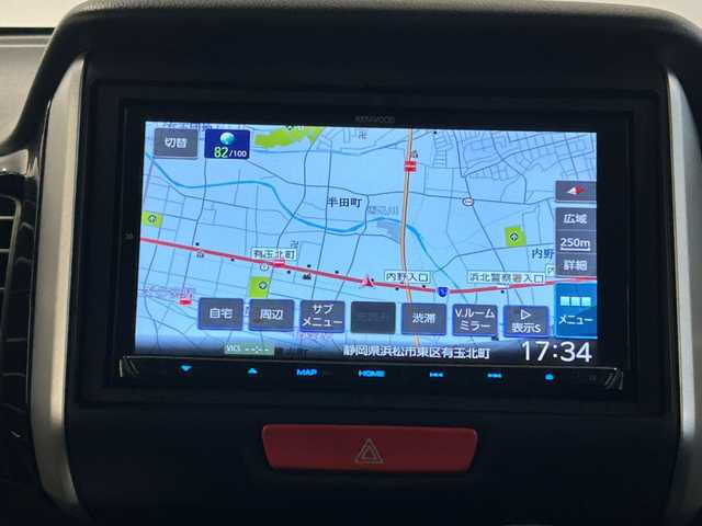 ホンダ Ｎ ＢＯＸ カスタム G Lパッケージ 静岡県 2016(平28)年 4.2万km スマートブラック (株)IDOMが運営する【じしゃロン浜松店】の自社ローン専用車両になりますこちらは現金またはオートローンご利用時の価格です。自社ローンご希望の方は別途その旨お申付け下さい/社外ナビ　/フルセグＴＶ　/Ｂｌｕｅｔｏｏｔｈ接続　/ＤＶＤ／ＣＤ　/バックカメラ　/ＥＴＣ　/両側パワースライドドア　/純正フロアマット　/純正アルミホイール　/ＨＩＤヘッドライト　/Ｗエアバッグ　/スマートキー