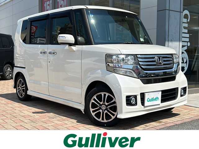 ホンダ Ｎ ＢＯＸ カスタム G 鳥取県 2013(平25)年 9.4万km プレミアムホワイトパール スマートキー/両側パワースライド/ギャザーズCD/オートエアコン/オートライト/キセノン/フォグ/ETC/スタットレス4本積込/保証書・取説