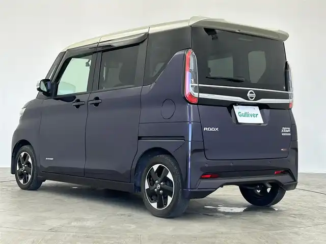 日産 ルークス ハイウェイスター X 愛知県 2022(令4)年 3.5万km パープルⅡ 日産インテリジェントモビリティー/　・インテリジェント FCW（前方衝突予測警報）/　・インテリジェントスマートブレーキ/　・インテリジェントLDW（車線逸脱警報）/　・インテリジェント FCW（前方衝突予測警報）/　・踏み間違い衝突防止アシスト/純正9インチナビ/（Bluetooth/CD/DVD/フルセグTV）/全方位カメラ/両側パワースライドドア/ETC装備/純正LEDライト/ドライブレコーダー/サンシェード/プラズマクラスター技術搭載リヤシーリングファン/後席テーブル/後席USB端子入力/ドアバイザー/純正フロアマット