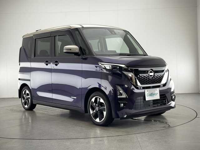 日産 ルークス HWS X プロパイロットED 宮崎県 2020(令2)年 5.1万km パープル／銀 エマージェンシーブレーキ/純正9型ナビTV/（CD/DVD/MSV/Bluetooth/フルセグTV）/純正ドライブレコーダー/純正ビルトインETC/純正LEDオートライト/純正LEDフォグ/純正14インチアルミ/純正フロアマット/ハンズフリー両側電動スライドドア/プロパイロット/アラウンドビューモニター/電子パーキング/オートホールド/クリアランスソナー/リアサーキュレーター（プラズマクラスター）/ウインカードアミラー/オートエアコン/インテリジェントキー/プッシュエンジンスタート/新車時保証書/取扱い説明書