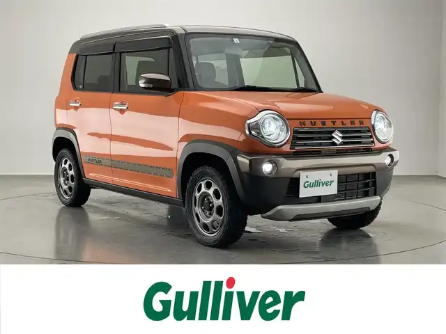 スズキ ハスラー ワンダラー 愛知県 2019(平31)年 4.8万km パッションオレンジ/ウッディブラウン2トーンルーフ 社外８型ナビ　バックカメラ　シートヒーター　禁煙　フルセグ　ＤＶＤ　ＥＴＣ　ドラレコ　デュアルカメラブレーキサポート　衝突軽減　車線逸脱　ＨＩＤオートライト　茶ハーフレザー　ツートンカラー　ＵＳＢ接続　Bluetooth　社外マット　アイドリングストップ　特別仕様車　プッシュスタート　スマートキー