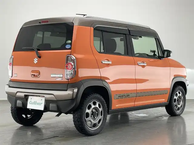 スズキ ハスラー ワンダラー 愛知県 2019(平31)年 4.8万km パッションオレンジ/ウッディブラウン2トーンルーフ 社外８型ナビ　バックカメラ　シートヒーター　禁煙　フルセグ　ＤＶＤ　ＥＴＣ　ドラレコ　デュアルカメラブレーキサポート　衝突軽減　車線逸脱　ＨＩＤオートライト　茶ハーフレザー　ツートンカラー　ＵＳＢ接続　Bluetooth　社外マット　アイドリングストップ　特別仕様車　プッシュスタート　スマートキー