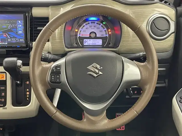 スズキ ハスラー ワンダラー 愛知県 2019(平31)年 4.8万km パッションオレンジ/ウッディブラウン2トーンルーフ 社外８型ナビ　バックカメラ　シートヒーター　禁煙　フルセグ　ＤＶＤ　ＥＴＣ　ドラレコ　デュアルカメラブレーキサポート　衝突軽減　車線逸脱　ＨＩＤオートライト　茶ハーフレザー　ツートンカラー　ＵＳＢ接続　Bluetooth　社外マット　アイドリングストップ　特別仕様車　プッシュスタート　スマートキー