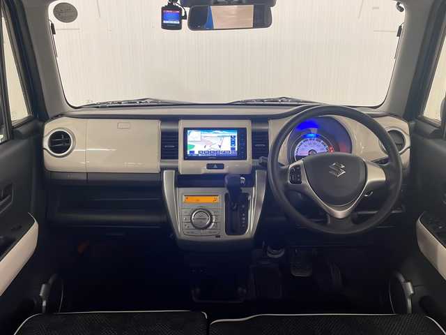 スズキ ハスラー G 熊本県 2019(平31)年 4.7万km ブリスクブルーメタリック/ホワイト2トーンルーフ 社外7V型ナビ（MDV-D706BTW)/・AM/FM/・CD/DVD/・SD/Bluetooth/USB/・フルセグTV/衝突被害軽減ブレーキ/車線逸脱警報/前方ドライブレコーダー/前席シートヒーター/ステアリングスイッチ/ヘッドライトレベライザー/オートリトラーミラー/アイドリングストップ/純正ドアバイザー/プッシュスタート＆スマートキー/スペアキー1本/フロアマット