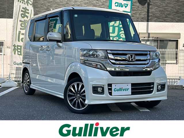ホンダ Ｎ ＢＯＸ カスタム ターボ SSパッケージ 三重県 2017(平29)年 2.4万km プレミアムホワイトパールⅡ 登録時２３８７３Km/ワンオーナー　/社外ナビ/（AM・FM・ワンセグTV）/ドラレコ/スペアキー　/クルコン　/パドルシフト　/ステリモ　/両側パワースライドドア　/アイドリングストップ/両席シートヒーター・エアシート　/ＬＥＤオートライト/フォグライト/電動格納ミラー/ＣＴＢＡ（シティブレーキアクティブシステム）/横すべり防止　/保証書/取説