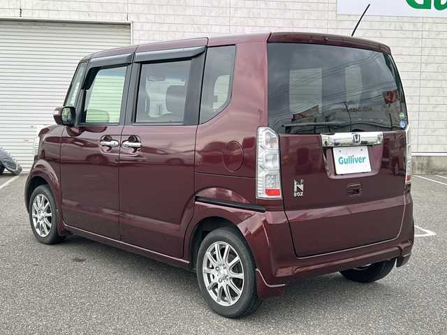 ホンダ Ｎ ＢＯＸ G Lパッケージ 新潟県 2015(平27)年 11.3万km ワイン ナビ/電動スライドドア/片側パワースライドドア/バックカメラ/アイドリングストップ/純正フロアマット/プッシュスタート/横滑り防止装置