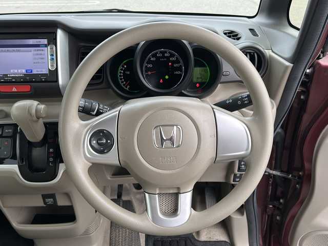 ホンダ Ｎ ＢＯＸ G Lパッケージ 新潟県 2015(平27)年 11.3万km ワイン ナビ/電動スライドドア/片側パワースライドドア/バックカメラ/アイドリングストップ/純正フロアマット/プッシュスタート/横滑り防止装置