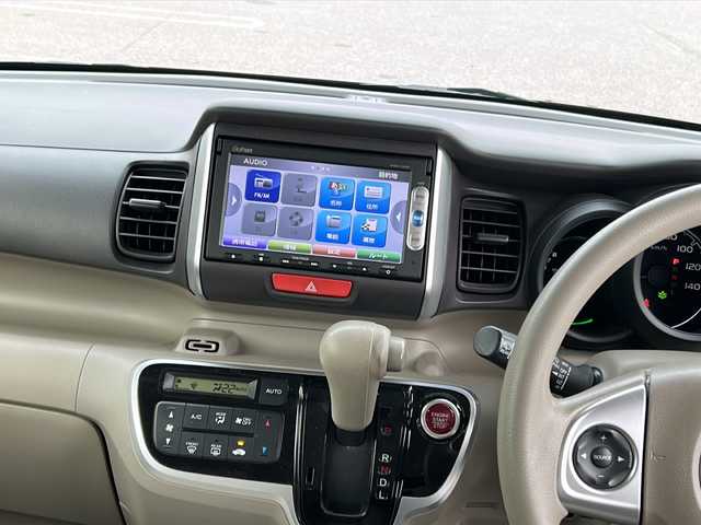ホンダ Ｎ ＢＯＸ G Lパッケージ 新潟県 2015(平27)年 11.3万km ワイン ナビ/電動スライドドア/片側パワースライドドア/バックカメラ/アイドリングストップ/純正フロアマット/プッシュスタート/横滑り防止装置