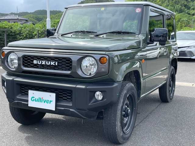 スズキ ジムニー XL 静岡県 2022(令4)年 2.5万km ジャングルグリーン ワンオーナー/社外ディスプレイオーディオ/Bluetooth/純正フロアマット/スマートキー/プッシュスタート/オートライト/アイドリングストップ/ETC