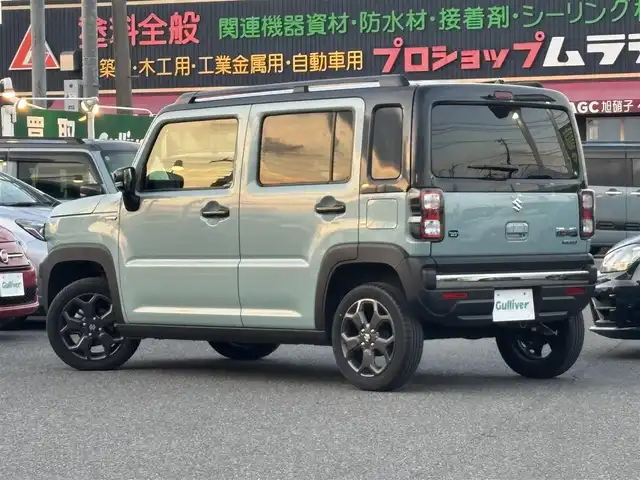 スズキ ハスラー タフワイルド・ターボ 愛知県 2024(令6)年 1万km オフブルーメタリック/ブラック 2トーン /禁煙//ATOTOディスプレイオーディオ/BT/USB//シートヒーター//革巻きステア/ステアスイッチ/パドルシフト//純正LEDオートライト/オートハイビーム//純正LEDフォグ//デュアルカメラブレーキサポート/ACC//ルーフレール//シートバックテーブル//純正15インチAW//純正フロアマット//新車時保証書//スペアスマートキー有