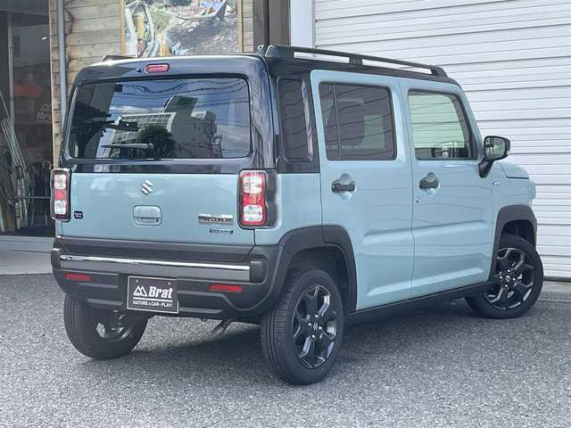 スズキ ハスラー タフワイルド・ターボ 愛知県 2024(令6)年 1万km オフブルーメタリック/ブラック 2トーン /禁煙//ATOTOディスプレイオーディオ/BT/USB//シートヒーター//革巻きステア/ステアスイッチ/パドルシフト//純正LEDオートライト/オートハイビーム//純正LEDフォグ//デュアルカメラブレーキサポート/ACC//ルーフレール//シートバックテーブル//純正15インチAW//純正フロアマット//新車時保証書//スペアスマートキー有
