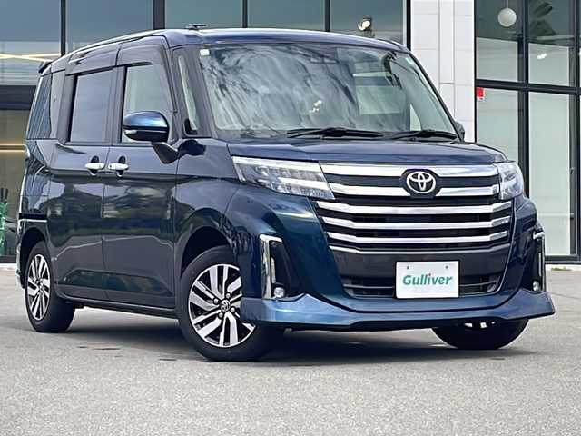 トヨタ ルーミー カスタムG 青森県 2020(令2)年 3.4万km レーザーブルークリスタルシャイン ・4WD/・純正ディーラーOPナビ/・ワンセグTV/・CD/DVD/TV/BT/AM/FM/・両側パワースライドドア/・衝突軽減装置/・横滑り抑制装置/・レーンキープアシスト/・追従型クルーズコントロール/・前後コーナーセンサー/・ブレーキホールド/・オートライト/・オートハイビーム/・純正ETC/・純正フロアマット/・USBソケット/・ドアバイザー/・後席サンシェード/・スペアキー/・純正AW14インチ/・保証書・取説