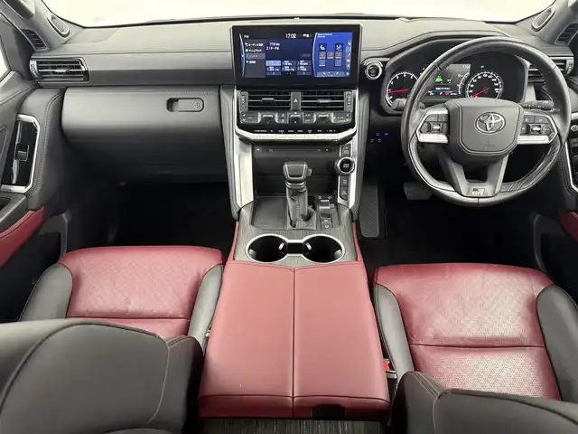トヨタ ランドクルーザー GRスポーツ 愛知県 2023(令5)年 3.7万km プレシャスホワイトパール 1オーナー/JBLプレミアムサウンド/純正12.3型JBLナビ/　(フルセグ、CD、DVD、Bluetooth、HDMI、AppleCarplay）/サンルーフ/全方位カメラ/HUD/リアエンターテイメントシステム/ドラレコ前後/100V電源/ETC2.0/BSM/MTS/1.2列目シートヒーター、エアシート/ハンドルヒーター/パワーシート（D+N)/パワーバックドア/ACC/ルーフレール/レッドブラック本革シート/衝突軽減ブレーキ/レーンキープアシスト/オートハイビーム/4WD/WAC/USB/LEDヘッドライト/純正18インチAW/社外フロアマット/コーナーセンサー前後/スマートキー/オートライト/三点エアバック/横滑り防止装置/取説、保証書